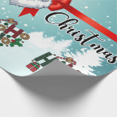 Christmas Bubblegum Santa Wrapping Paper Cadeaupapier (Hoek)