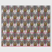 Christmas Buck Wearing a Wreath Cadeaupapier (Vlak)