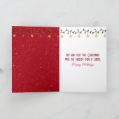 Christmas Buck With a Glowing Wreath Kaart (Binnen)