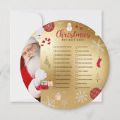 Christmas Bucket List Card Feestdagenkaart (Achterkant)