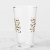 Christmas Budgie Frenzy Glass Glas (Links)