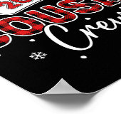 Christmas Buffalo Plaid 2025 Cousin Crew Santa Hat Poster (Hoek)