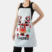 Christmas Buffalo Plaid Teacher Schort (Insitu)