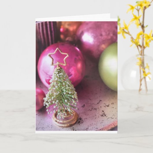 **CHRISTMAS BULBS EN TREE** KAART (Gele Bloem)