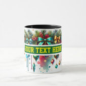 Christmas Bulbs Watercolor Coffee Mok (Midden)