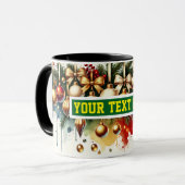 Christmas Bulbs Watercolor Coffee Mok (Voorkant links)