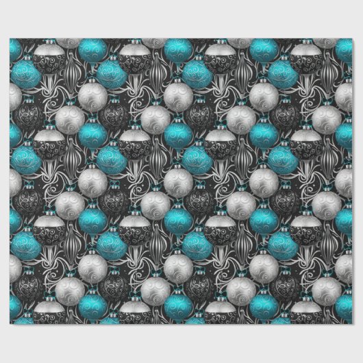 Christmas Bulbs Wrapping Paper Cadeaupapier (Vlak)