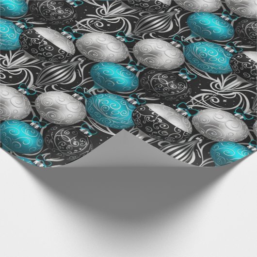 Christmas Bulbs Wrapping Paper Cadeaupapier (Hoek)