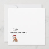 Christmas Bull Dog Merry Wenskaart (Achterkant)