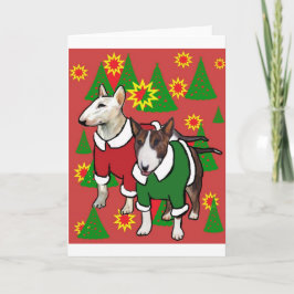 Christmas Bull Terrier Feestdagen Kaart