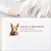 Christmas Bull Terrier Retour Adreslabel Etiket (Insitu)