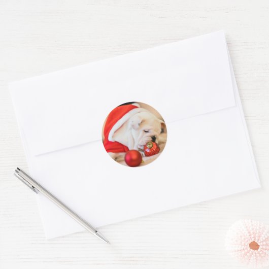 CHRISTMAS BULLDOG STICKERS (Envelop)