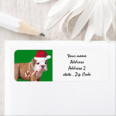 Christmas Bulldog verzendlabels Etiket (Insitu)