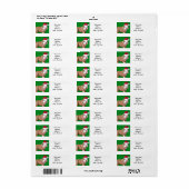 Christmas Bulldog verzendlabels Etiket (Full Sheet)