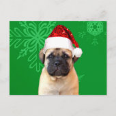 Christmas Bullmastiff puppy Feestdagenkaart (Voorkant)
