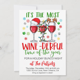 Christmas Bunco Night Party Kaart