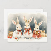 christmas bunnies  feestdagenkaart (Voorkant / Achterkant)