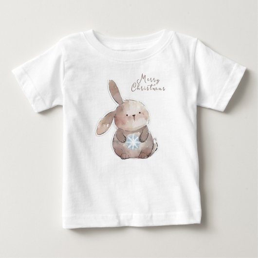 Christmas Bunny and Snowflake, personalized (Voorkant)