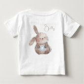 Christmas Bunny and Snowflake, personalized (Achterkant)