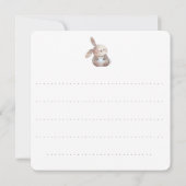 Christmas Bunny and Snowflake, personalized Kaart (Achterkant)