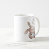 Christmas Bunny and Snowflake, personalized Koffiemok (Voorkant rechts)