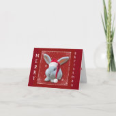 Christmas Bunny Gevouwen Note Kaart (Voorkant)