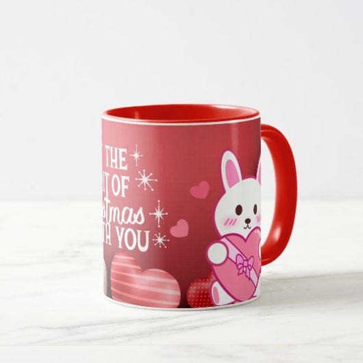 Christmas Bunny Love Mug Mok (Voorkant rechts)