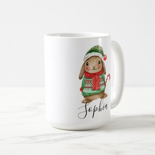Christmas Bunny Mug Koffiemok (Voorkant rechts)