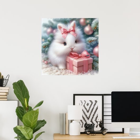 Christmas Bunny Poster (Thuiskantoor)