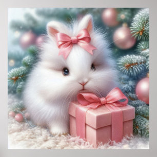 Christmas Bunny Poster