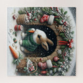 Christmas Bunny Puzzle Legpuzzel (Horizontaal)