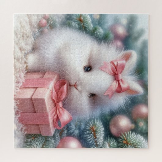 Christmas Bunny Puzzle Legpuzzel (Horizontaal)