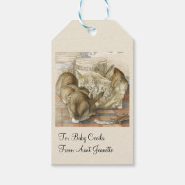 Christmas Bunny Rabbits Cadeaulabel