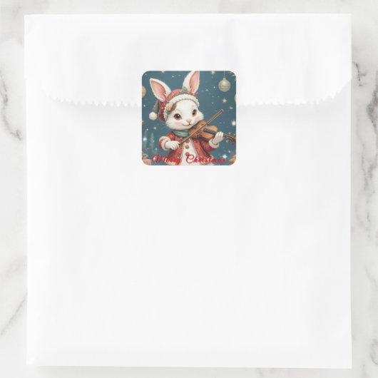 Christmas Bunny Sticker (Tas)