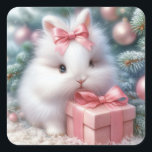Christmas Bunny Stickers<br><div class="desc">Kerstkonijntje stickers</div>