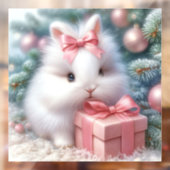 Christmas Bunny Window Cling Raamsticker (Vel 2)