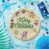 Christmas bunt papieren bordje (Feest)