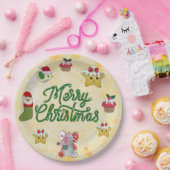 Christmas bunt papieren bordje (Feest)