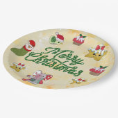 Christmas bunt papieren bordje (Gekanteld)