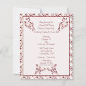 Christmas  Burgundy Floral Scandinavian Folk Art  (Voorkant)