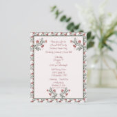 Christmas  Burgundy Floral Scandinavian Folk Art  (Staand voorkant)