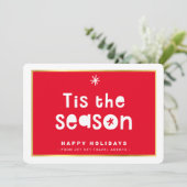 CHRISTMAS BUSINESS BEDANKT is het seizoen dat rood Kaart (Staand voorkant)