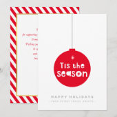 CHRISTMAS BUSINESS BEDANKT modern eenvoudig rood b Kaart (Voorkant / Achterkant)