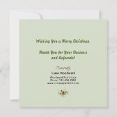 Christmas | Business Budget Marketing Dank u wel Feestdagenkaart (Achterkant)