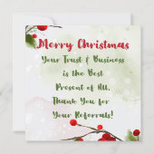 Christmas | Business Budget Marketing Dank u wel Feestdagenkaart (Voorkant)