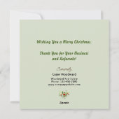 Christmas | Business Budget Marketing Dank u wel Feestdagenkaart (Achterkant)