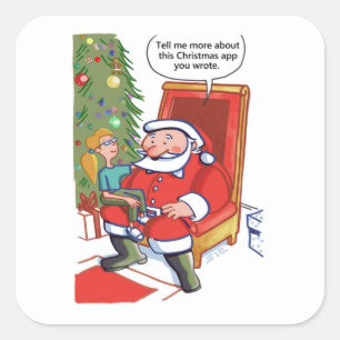 Christmas Business Partners grote vierkante sticke Sticker