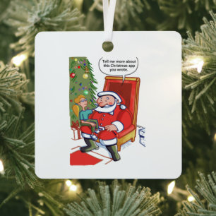 Christmas Business Partners vierkant metalen ornam Ornament