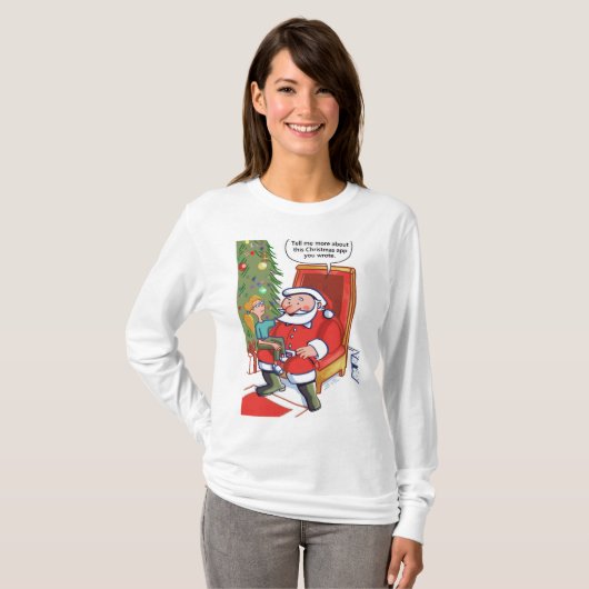 Christmas Business Partners vrouwen LNG sleeve shi T-shirt (Voorkant volledig)