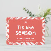 CHRISTMAS BUSINESS THANKS cute tis the season Kaart (Staand voorkant)